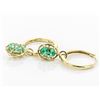 Image 2 : Ethiopian Emerald Earrings 10k YG