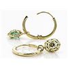 Image 3 : Ethiopian Emerald Earrings 10k YG