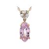 Image 1 : 18k RG over S/S 2.82 Pink Kunzite & Quartz