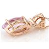 Image 2 : 18k RG over S/S 2.82 Pink Kunzite & Quartz