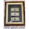 Image 1 : (2 Sets) Framed Historic Currency - $2-$2-$1