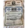 Image 1 : (3) Railroad Stock Certificates
