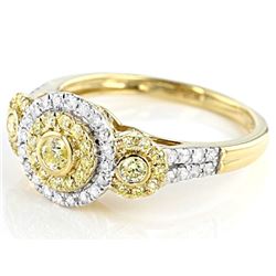 3/4 ct. Canary Yellow & White Diamond Ring 10k YG