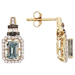 Platinum Color Spinel White & Black Diamond E/R
