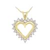 Image 1 : 1 ct. Diamond Heart Necklace in 14k YG w/chain