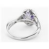 Image 2 : 2 ct. Natural Tanzanite and Diamond Ring 10k WG
