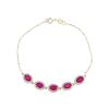 Image 2 : 3.65 tcw. Red BURMESE Ruby Bracelet  10k YG