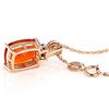 Image 3 : FINE Mexican Fire Opal Necklace w/ Chain 14k RG
