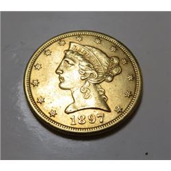 1897 s $5 Gold Liberty Better Date