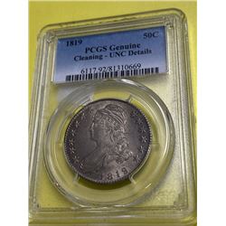 RARE 1819 Genuine Bust Half Dollar