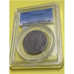 1896 s Barber Half Dollar G4 PCGS