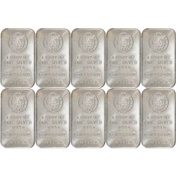 (10) 1 oz Engelhard Silver Bars