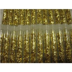 Lot of (20) Gold Leaf Vials- Non Bullion- Flakes