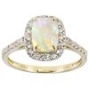 Image 1 : 1.44 tcw Opal and Zircon Ring 10k YG