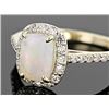 Image 2 : 1.44 tcw Opal and Zircon Ring 10k YG