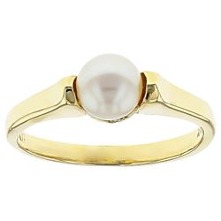 14k YG Freshwater Pearl Ladies Ring