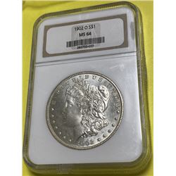 1902 O MS 64 NGC Morgan Dollar
