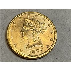1897 XF AU Grade $10 Gold Liberty
