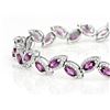 Image 2 : 7.75 tcw Grape Garnet and Diamond Bracelet 14k