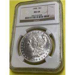 1900 MS 64 NGC Morgan Silver Dollar