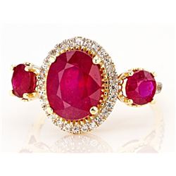 4.29 tcw Ruby Ring in 10YG