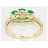 Image 2 : 1.25 tcw. Green Emerald Ring in 10kYG