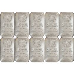 10 pcs Englehard 1 oz. Silver bars