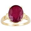 Image 1 : Large 5 ct. Natural Ruby Ring in 10kYG