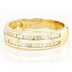 14k YG Half Carat White Diamond Ring