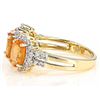 Image 2 : 3.75 tcw. Orange Spessarite and Zircon Ring 10k