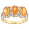 Image 3 : 3.75 tcw. Orange Spessarite and Zircon Ring 10k