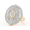 Image 1 : 2 full cts. White Diamonds Set in 10k YG Ring
