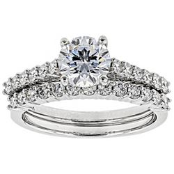 1.50 tcw Diamond Wedding Set - 14k WG