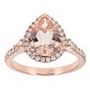 Image 2 : SPECIAL 3.5 tcw. Morganite and Diamond Ring 14k