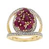Image 1 : 2.75 tcw. Ruby and Diamond Ring 14k YG Ring
