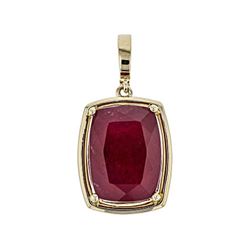 13 ct. HUGE Ruby Pendant set in 10k YG