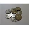 Image 2 : 10 pcs. Franklin and Kennedy Half dollars 90%