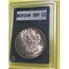 Image 1 : KEY DATE 1891 CC Morgan Silver Dollar