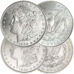 Morgan Silver Dollars 1902-O & 1904-O BU