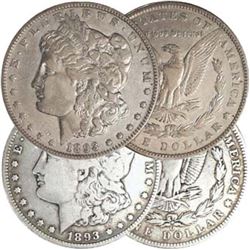 Morgan Silver Dollars 1893-P & 1893 O VG +