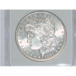 1881 s UNC Morgan Silver Dollar PL surface