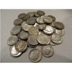 Lot of 50 - 90% Silver Dimes
