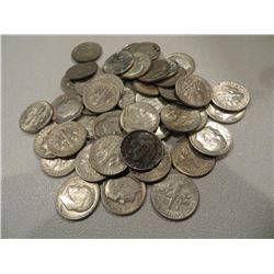 50 pcs. 90% Silver Dimes