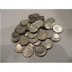 Lot of 50 pcs. 90% Silver Dimes