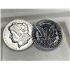 Image 1 : (2) 1 oz. 9 Fine Mint Morgan Design Silver Rds.