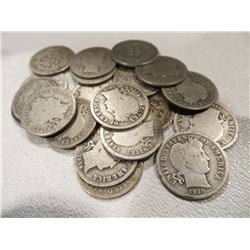 Lot of 20 Barber Dimes