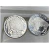 Image 1 : (2) 1 oz. Silver Buffalo Design Rounds
