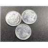 Image 1 : (3) 1 oz. 9Fine Mint Morgan Design SIlver Rounds