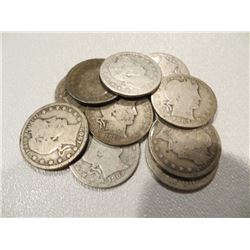Lot of 10 Barber Quarters