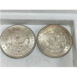 1882 P and 1899 O BU Morgan Dollars
